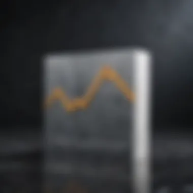 Strategic Reflection of Financial Growth Reflection of financial growth graph on a polished marble surface