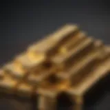 Gold Bars Stacked in Precision