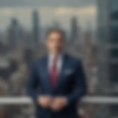 Grant Cardone overlooking a bustling cityscape from a high-rise building