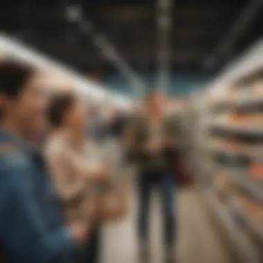 Happy customers shopping at Whole Foods Clothing Sale