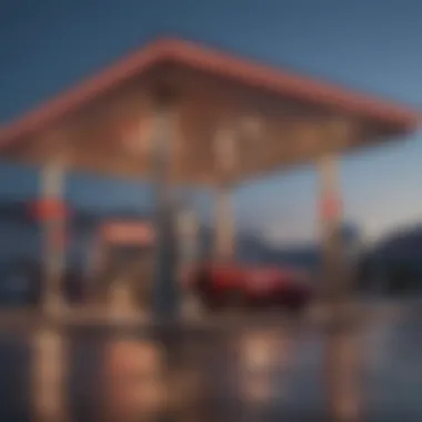 High-End Gas Station Exterior