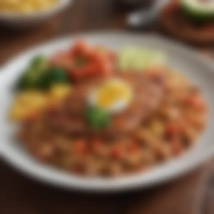 A close-up of a homemade low sodium meal with fresh ingredients.