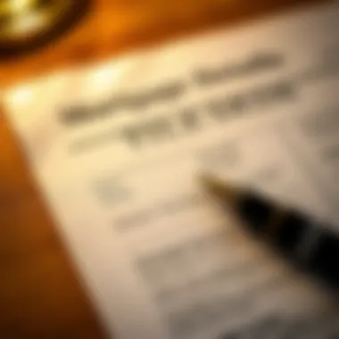 Property title deed showing mortgage details