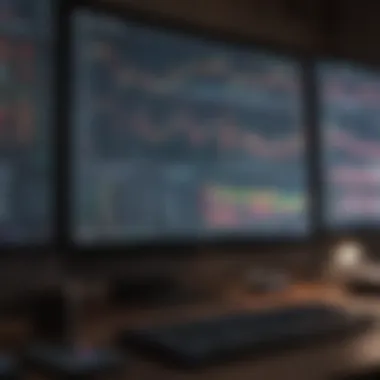 A trader analyzing stock charts