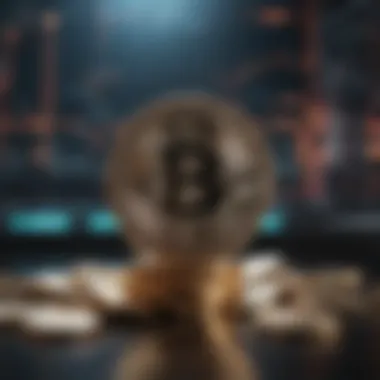 Cryptocurrency Growth Visualization Abstract concept of cryptocurrency growth
