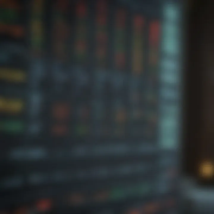 Stock market investment performance chart