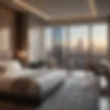 Luxurious Hilton hotel room with city view