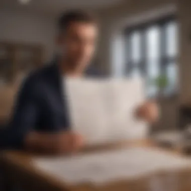 Crafting a Strong Rental Application A person reviewing rental application documents