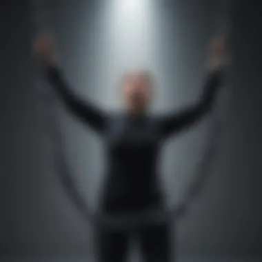 Liberation from Financial Burdens Visualization of a person breaking free from chains symbolizing debt