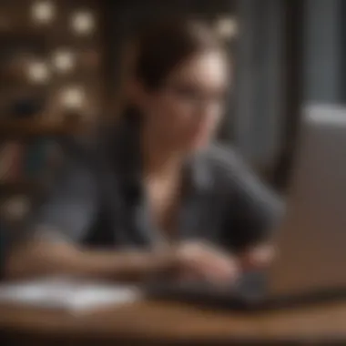 Understanding Your Employment Rights A thoughtful individual researching employment rights on a laptop