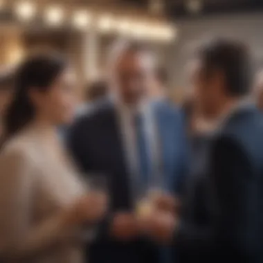 The Power of Networking Group of diverse individuals engaging in a networking event