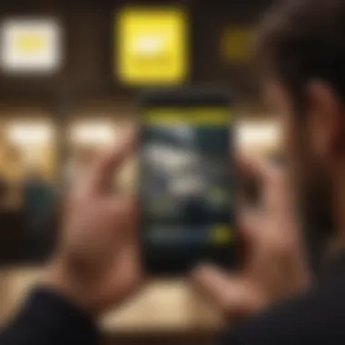 Visual representation of user engagement with the Western Union app