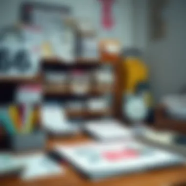 An organized desk displaying an array of coupons and guides