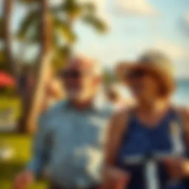 Active Lifestyle Opportunities Active retirees enjoying outdoor recreational activities