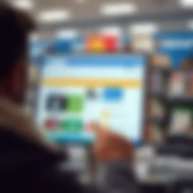 User navigating the Walmart website for gift card purchase