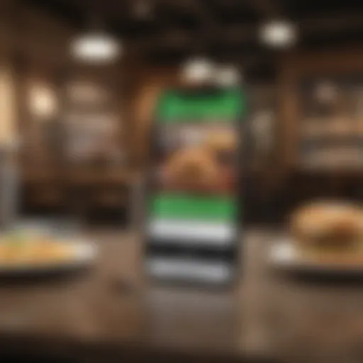 A smartphone displaying Cash App interface with food-related icons