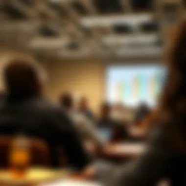 A person engaging in a workshop about government resources