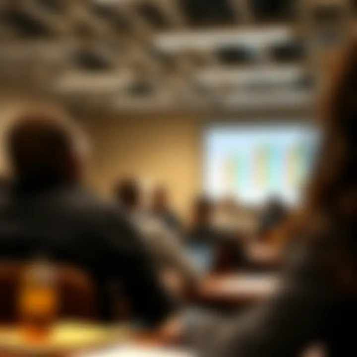 A person engaging in a workshop about government resources