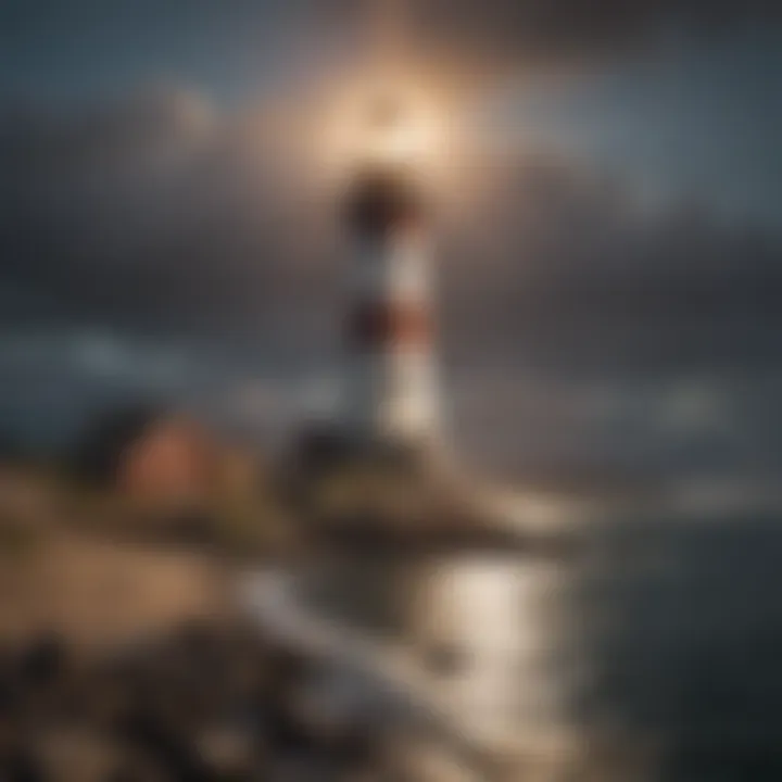 A lighthouse shining a beacon of guidance on retirement planning within the Social Security System