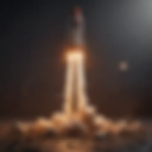 Illuminated rocket symbolizing financial empowerment