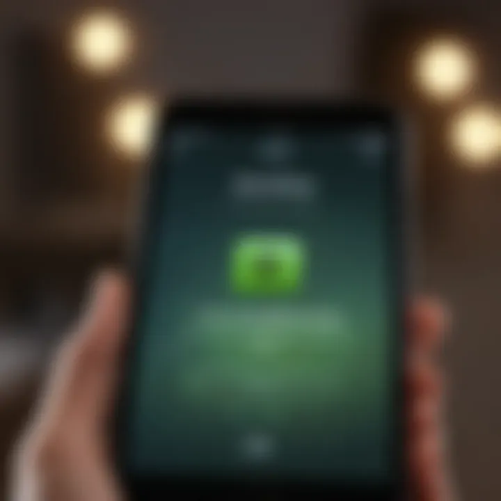 Illustration of a smartphone with the Spotify app logo