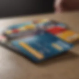 An illustration showcasing a variety of starter credit cards