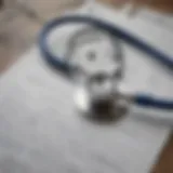 Stethoscope on financial documents