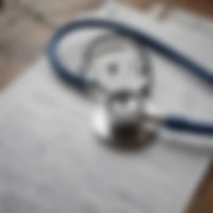 Stethoscope on financial documents