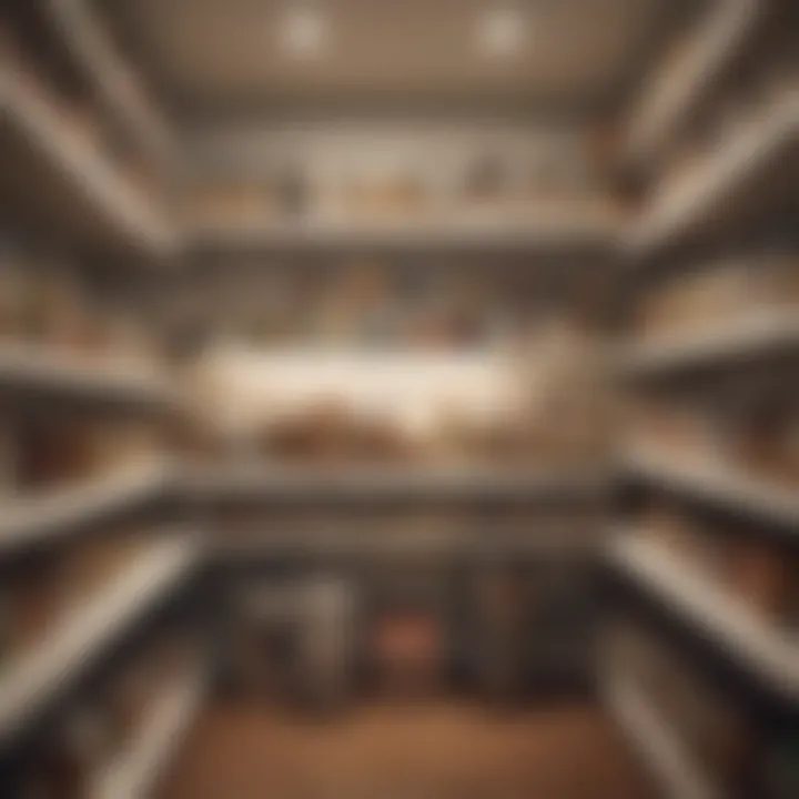 An organized pantry showcasing bulk groceries in clear containers