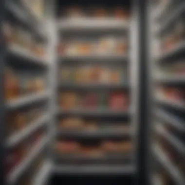 A well-stocked freezer filled with bulk food items