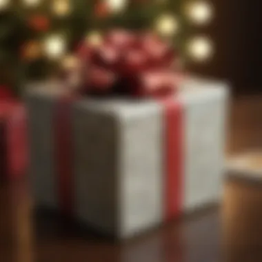 Gift of Financial Wisdom A beautifully wrapped Christmas gift with a financial planning book