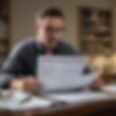 Financial Review for Success A confident individual reviewing financial documents
