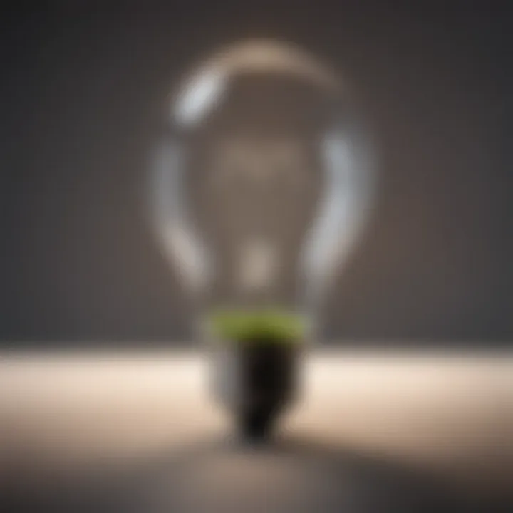 A conceptual image of a light bulb symbolizing financial literacy and smart choices