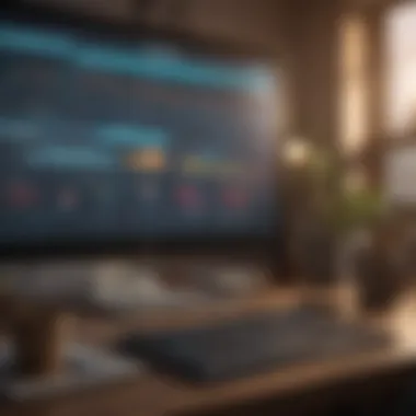 Investment Strategies Overview A diverse portfolio displayed on a screen representing investment strategies
