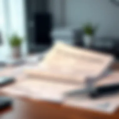 Tax planning documents on a desk