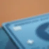 A close-up view of the American Express Discovery Credit Card highlighting its unique design