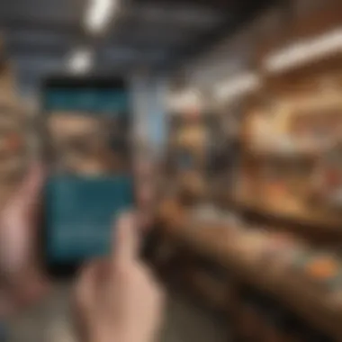 Navigating the Digital Thrift Marketplace User navigating through a popular thrifting app
