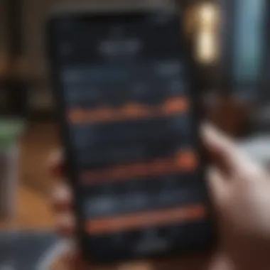 A close-up of a smartphone displaying a trading app for penny stocks