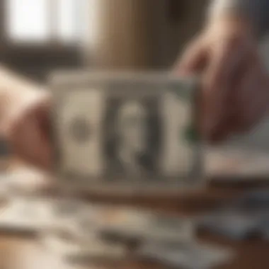 Secure Money Transfer Illustration Symbolic depiction of secure money transfer