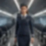 Elegant airline uniform