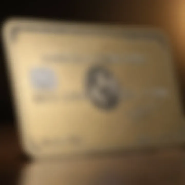 Detailed view of the American Express Gold Card showing its features