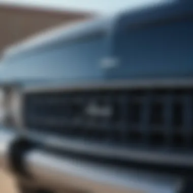 Close-up of the Jeep Grand Cherokee Laredo's iconic grille