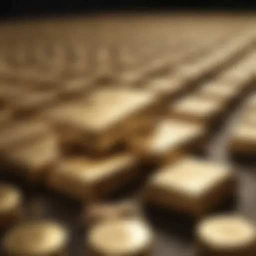 Conceptual representation of gold investment portfolio