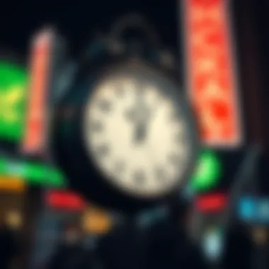 Clock illustrating standard opening times