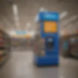 Walmart store interior showcasing payment plan signage