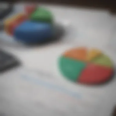 Financial Overview for Budgeting Illustration of a financial overview with graphs and charts