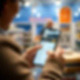 User navigating the Walmart app interface